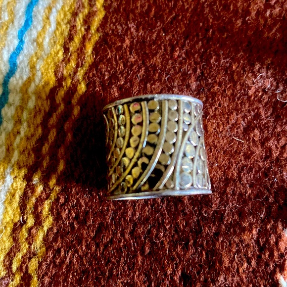 Anna Beck Gold and Silver Spiral Ring - Picture 2 of 3